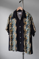 The Real McCoys 90's "Bou-Ken-Oh" Godzilla vs. King Ghidorah Rayon Aloha Shirt Made in Japan