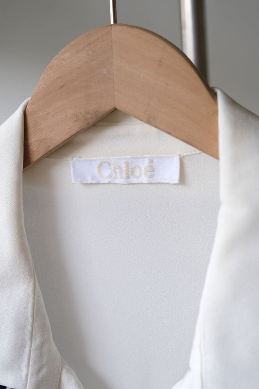 Chloe Embroidered Lace Open Collar Polo Shirt