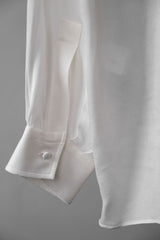 Chloe Embroidered Lace Open Collar Polo Shirt 蔻依 刺繡蕾絲拼接大尖領套頭襯衫