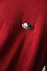 ラブモスキーノ ハートブローチニットタートルネックセーター