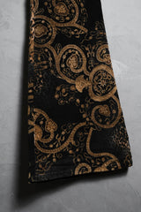 ”COOLWATER” Paisley Print Corduroy Flared Pants 復古圖騰印花燈芯絨喇叭褲