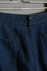 1970's Vintage Denim Lace Up Bottom Jeans 42 Talon zipper Vintage lace-up flared denim pants W32