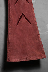 ”HUA DA Jeans & Co” Print Corduroy Flared Pants