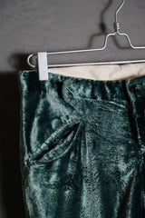 「KINGLY Theatre Products」ベルベットキルティングパッチパンツ 日本製ブランド 光沢のあるベルベットパッチパンツ