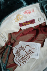 「KINGLY Theatre Products」ベルベットキルティングパッチパンツ 日本製ブランド 光沢のあるベルベットパッチパンツ