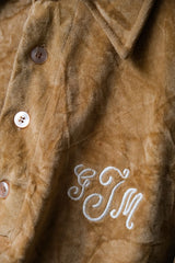 ヴィンテージ テリークロス ポロシャツ アメリカ製 ヴィンテージ テリークロス 刺繍入り 長袖ポロシャツ