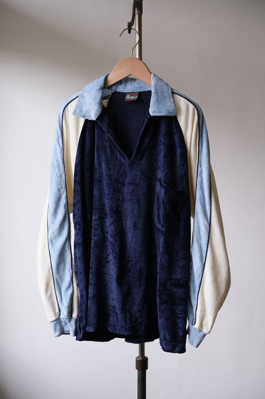 ”Benton Bow” Vintage Terry Cloth Open Collar Polo Shirt 古著 拼色毛巾布開領Polo衫