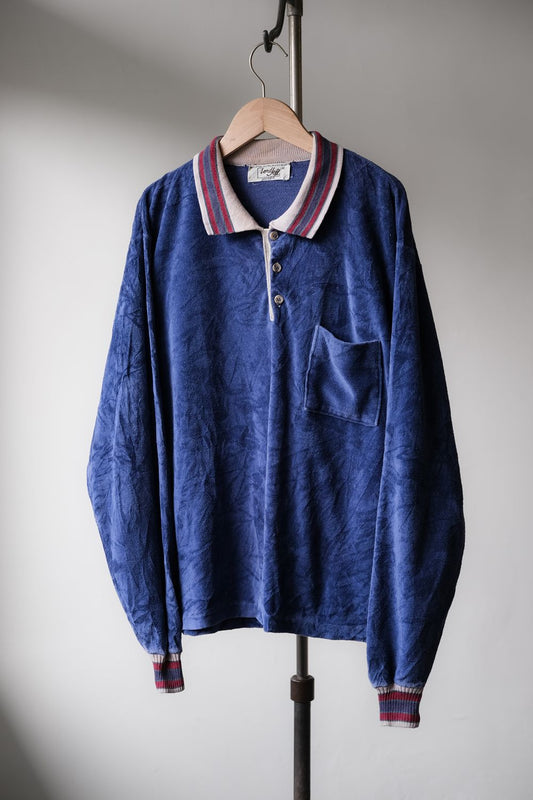 ”LordJeff” Vintage Terry Cloth Polo Shirt Made in USA 古著 毛巾布長袖Polo衫 美國製