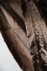 Vintage Snakeskin Print Top 古著蛇紋印花亮面彈性上衣