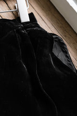クリスチャン・ディオール ヴィンテージ ベルベット トラウザーズ クリスチャン・ディオール ヴィンテージ ブラック ベルベット トラウザーズ フランス製
