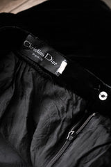 クリスチャン・ディオール ヴィンテージ ベルベット トラウザーズ クリスチャン・ディオール ヴィンテージ ブラック ベルベット トラウザーズ フランス製