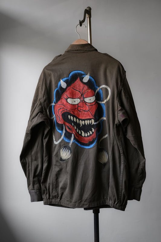 French Army Vintage Hand m-Painting F-2 Field Jacket 手繪般若鬼頭 法軍野戰夾克