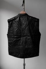 「ヴェルドゥッチ」ヴィンテージレザー ジップバイカーベスト