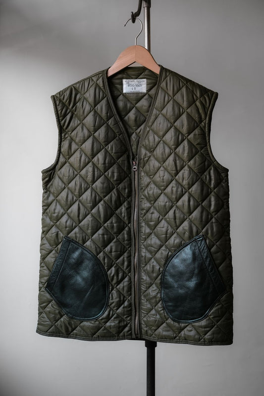 Belgium Army 1980’s Liner Jacket Remade by THURS Talon Zipper 比利時軍用內裏夾克改製背心 真皮口袋