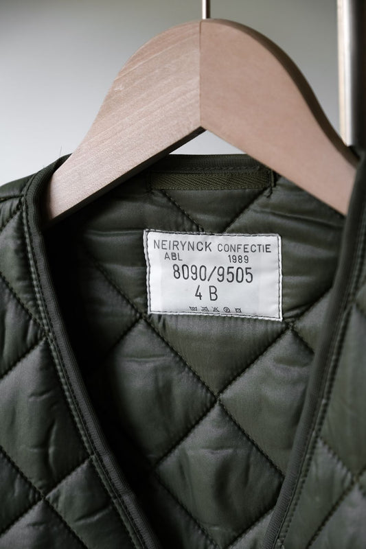 Belgium Army 1980’s Liner Jacket Remade by THURS Talon Zipper 比利時軍用內裏夾克改製背心 真皮口袋