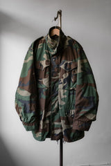 USARMY 1990's M-65 Camo Field Jacket John Ownbey Inc. US Army issued woodland camouflage field jacket