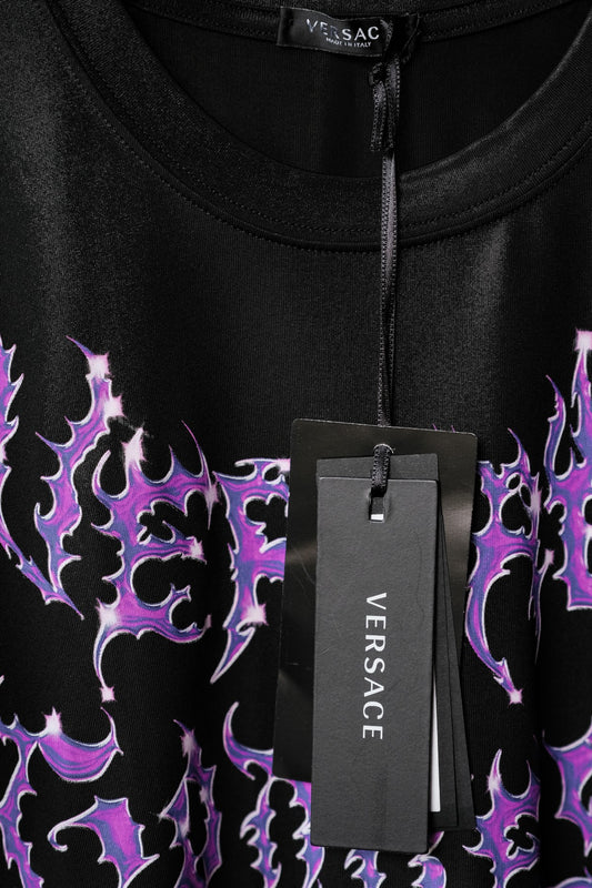VERSACE Goddess Metallic Print Tee Versace Goddess Metallic Print Tee