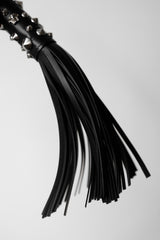 VERSACE Leather Studded Tassel Key Chain Versace rivet tassel leather key chain charm