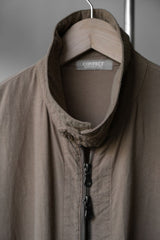 CONFECT UpcycleLino Super Water-Repellent Linen Omi-Zarashi Zip Shirt 日本設計師品牌 棉麻皺摺拉鏈襯衫外套 卡其