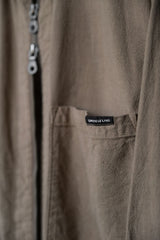 CONFECT UpcycleLino Super Water-Repellent Linen Omi-Zarashi Zip Shirt 日本設計師品牌 棉麻皺摺拉鏈襯衫外套 卡其
