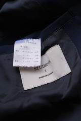 STUDIOUS Navy Balmacaan Coat Japanese brand Balmacaan coat