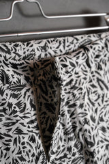 Maison Kitsune 15S/S All Over Print Slacks French designer brand fox black and white print slim trousers