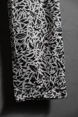 Maison Kitsune 15S/S All Over Print Slacks French designer brand fox black and white print slim trousers