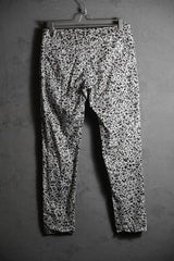 Maison Kitsune 15S/S All Over Print Slacks French designer brand fox black and white print slim trousers