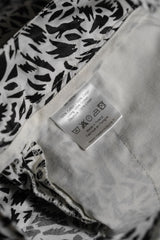 Maison Kitsune 15S/S All Over Print Slacks French designer brand fox black and white print slim trousers