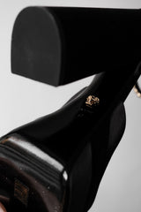 VERSACE Aevitas Satin Platform Heels Crystal Charm 凡賽斯 水鑽裝飾緞面厚底高跟鞋