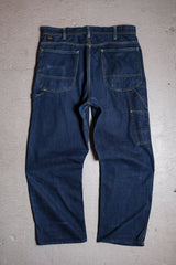 Lee 1960~70's 191Z Jelt Denim Sanforized Union Made in USA Carpenter Jeans with replacement zipper