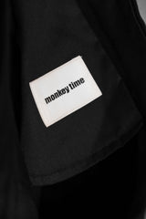 monkey time TW TWILL WIDE 1P PANTS wool blend pleated suit wide pants