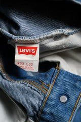 Levi's 1980's Vintage 40506 Orange Tab Denim Jeans orange label jeans with cut hems