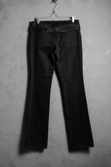 VERSACE Medusa Belted Black Denim Jeans 凡賽斯 金屬標誌腰帶 低腰黑牛仔褲