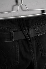 VERSACE Medusa Belted Black Denim Jeans 凡賽斯 金屬標誌腰帶 低腰黑牛仔褲