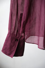 CELINE コットン/シルク シアーシャツ フランス製 コットンとシルクの混紡シアーシャツ