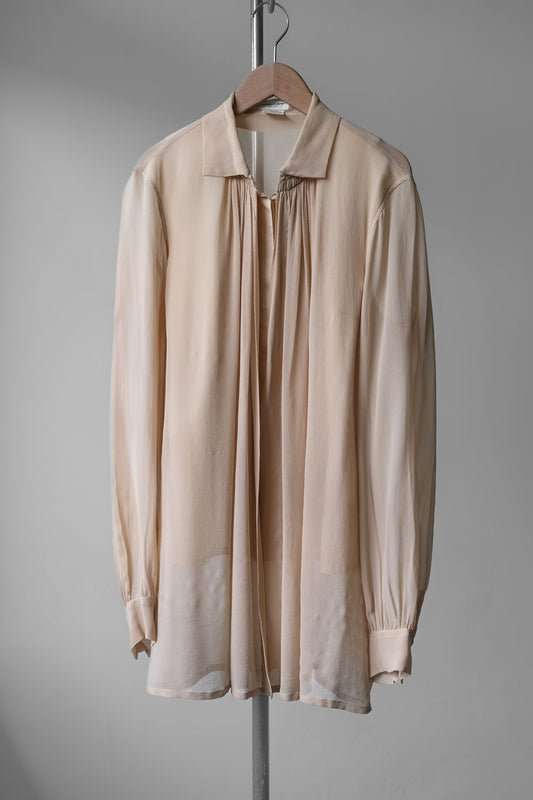 Dries Van Noten Sheer Silk Shirt Belgian designer brand silk sheer fake two-piece shirt