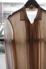 ドリス ヴァン ノッテン シアーシルクシャツ ベルギーのデザイナーブランド シルク シアー フェイクツーピースシャツ