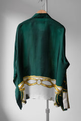 TOGA PULLA Scarf Pattern China Shirt & Pants 日本設計師品牌 絲巾印花中國結襯衫套裝 日本製