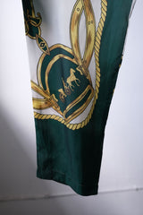 TOGA PULLA Scarf Pattern China Shirt & Pants 日本設計師品牌 絲巾印花中國結襯衫套裝 日本製