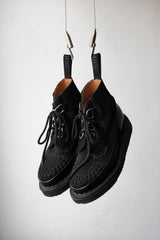 GEORGE COX x OVERKILL x CHAOS PUNK 12S/S Punk L-Boots 三方聯名 麂皮牛皮拼接龐克厚底靴