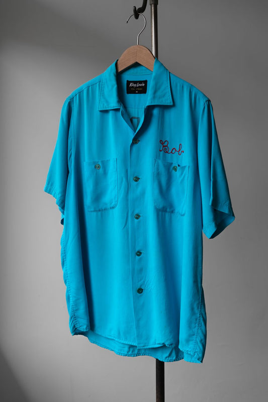 1950's "King Louie" Vintage Rayon Gabardine Shirt 50s vintage rayon gabardine bowling shirt
