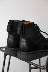 GEORGE COX x OVERKILL x CHAOS PUNK 12S/S Punk L-Boots 三方聯名 麂皮牛皮拼接龐克厚底靴