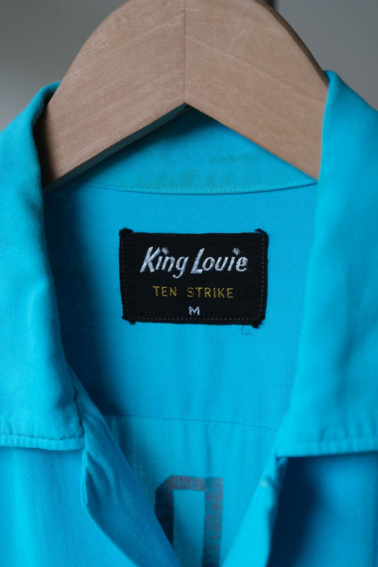 1950's "King Louie" Vintage Rayon Gabardine Shirt 50s vintage rayon gabardine bowling shirt