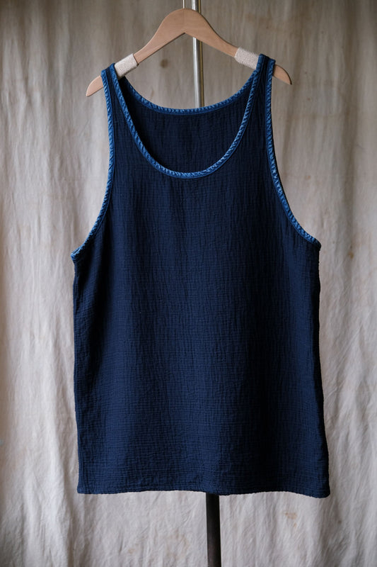 Porter Classic Kendo x Sashiko Tank Top INDIGO