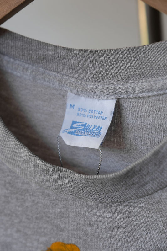 1980's Vintage Larry Bird Boston Celtics NBA Tee 50/50 Made in USA Single Stitich Vintage Print Short Kick Boston Celtics Larry Bird