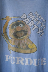 Champion 1980's Vintage The Muppets PURDUE Tee Purdue University The Muppets Show print vintage short kicks made in the USA