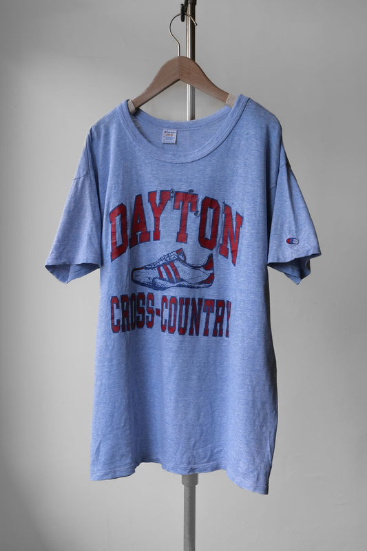 Champion 1980's Vintage Dayton Cross-Country Tee Vintage short kicks cross-country running sports made in the United States