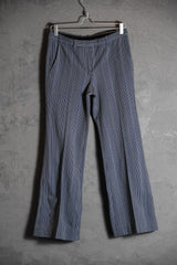 Theory Striped Flared Pants New York brand straight printed flared pants dark blue