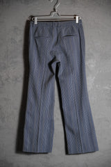 Theory Striped Flared Pants New York brand straight printed flared pants dark blue